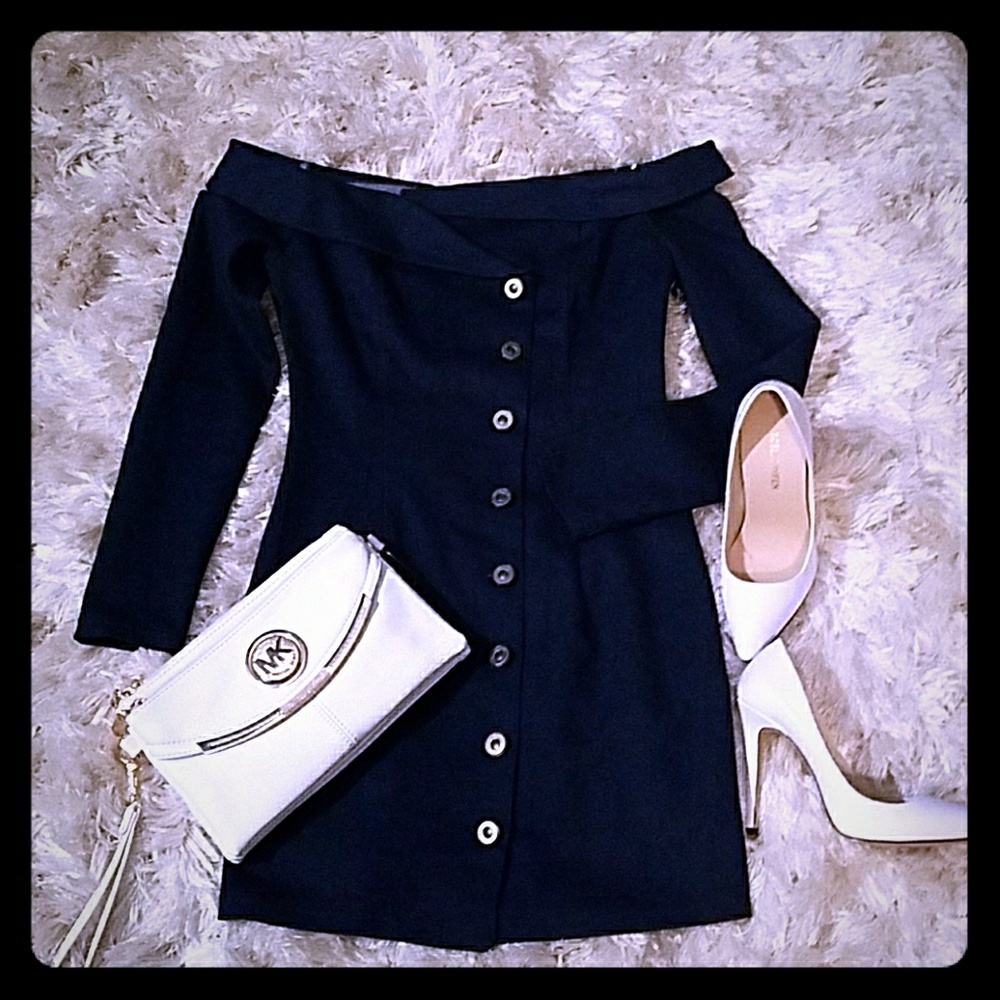 New  off shoulder denim dress